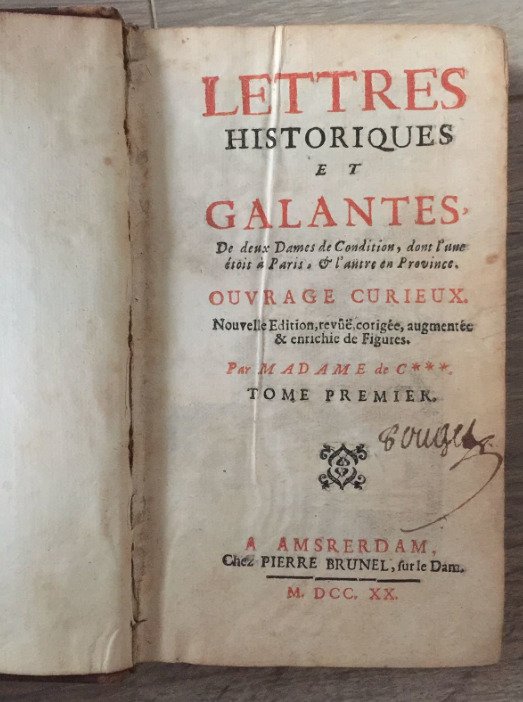 Madame de C*** [= Anne-Marguerite Catherine Petit Du Noyer] - Lettres historiques et galantes - 1719-1720 #3.2