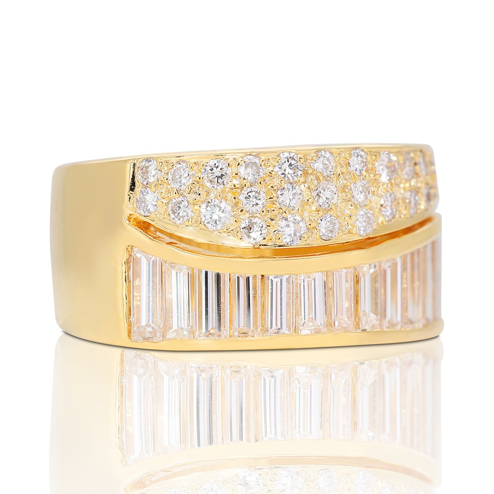 Anel - 18 K Ouro amarelo Diamante  (Natural) - Diamante  #2.1