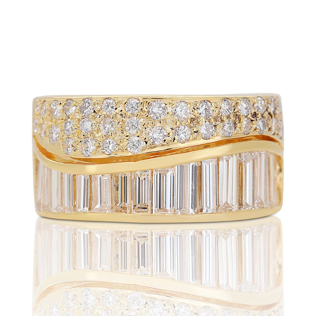 Ring - 18 karaat Geel goud Diamant  (Natuurlijk) - Diamant  #1.1