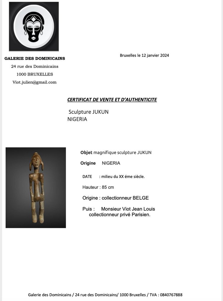 Sculpture soclée - 86cm - Jukun - Nigeria #2.1