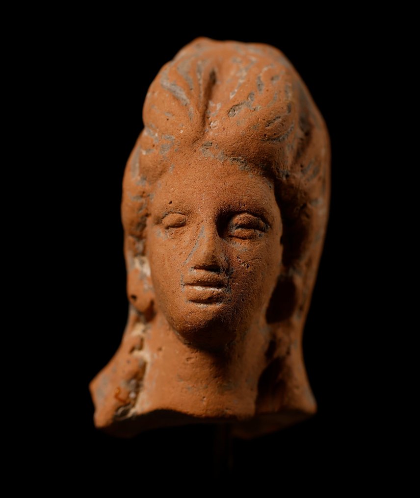 Ancient Greek Ceramic Female head - 5 cm #2.1