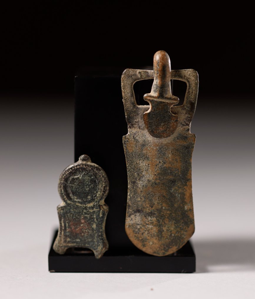 Early medieval Bronze Visigoth belt buckles - 8 cm #1.1