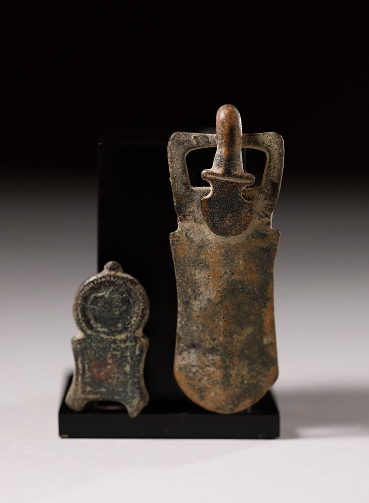 Medieval inicial Bronze Fivelas de cinto visigodo - 8 cm #2.1