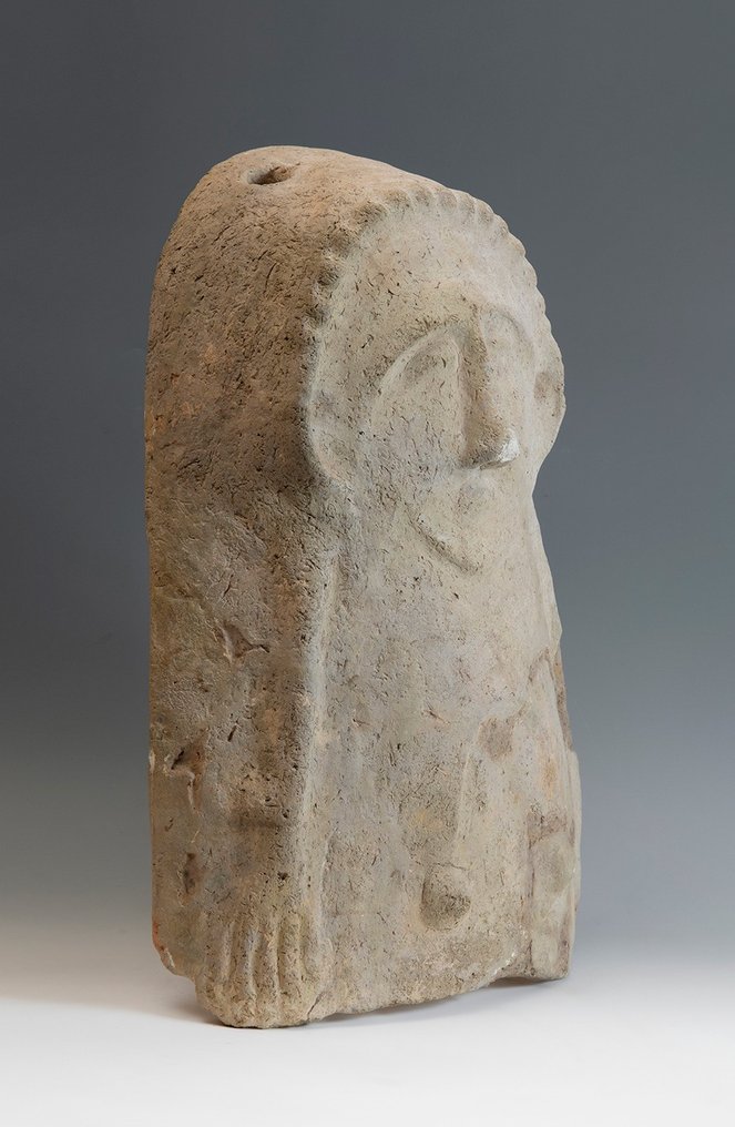 kanaanitt Terrakotta Kvinne Sarkofag byste. 55 cm H. 1400 til 1300 f.Kr. Med TL test. Spansk eksportlisens. #2.1
