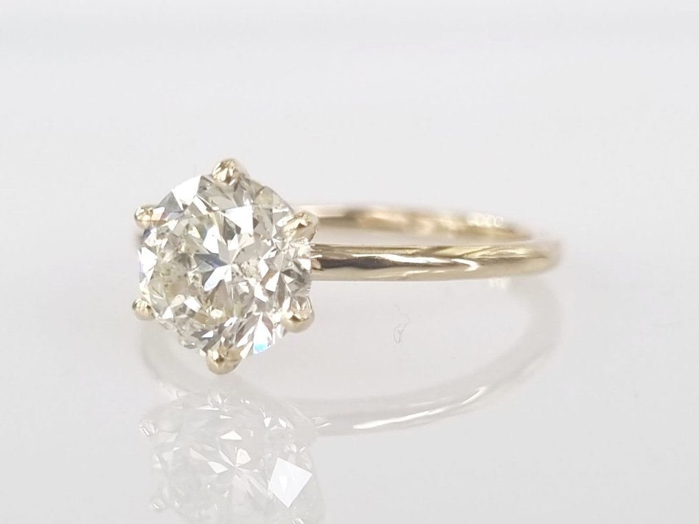 Verlobungsring Gelbgold Diamant  (Natürlich) #2.3