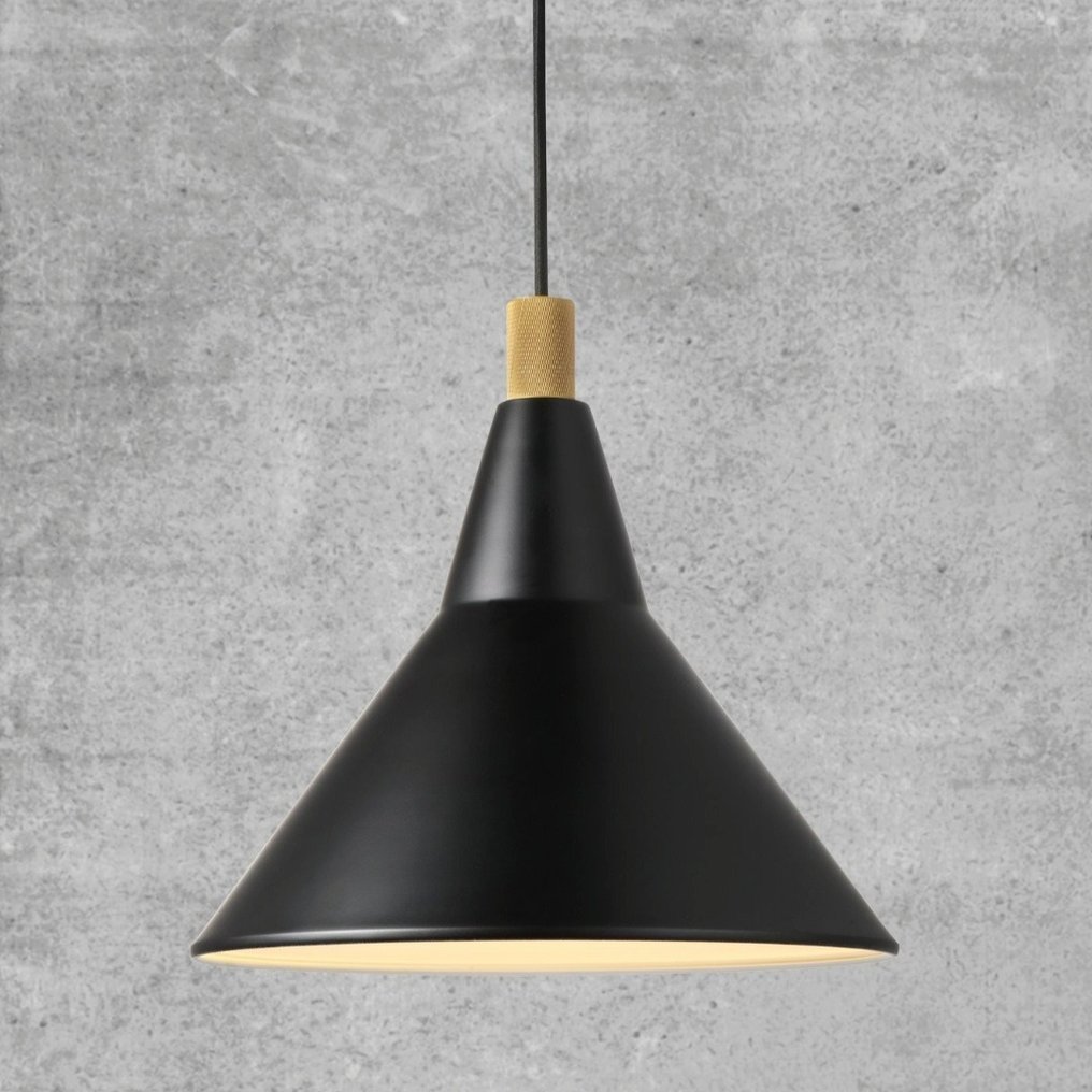 Nordlux / Design for the People - - Bønnelycke MDD - Lampada a sospensione - Brassy 30 - versione nera - Metallo, Ottone #1.0