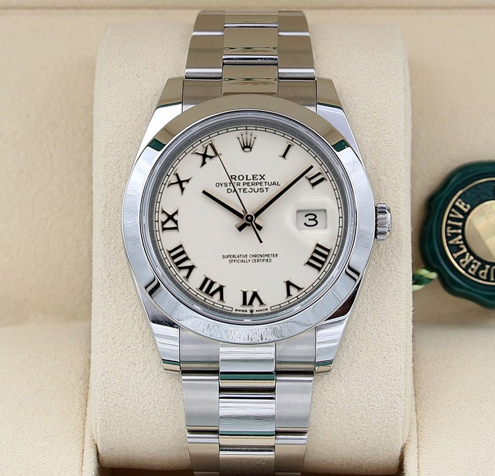 Rolex - Oyster Perpetual Datejust 41 'White Roman Dial' - 126300 - Mężczyzna - 2011-obecnie #1.1