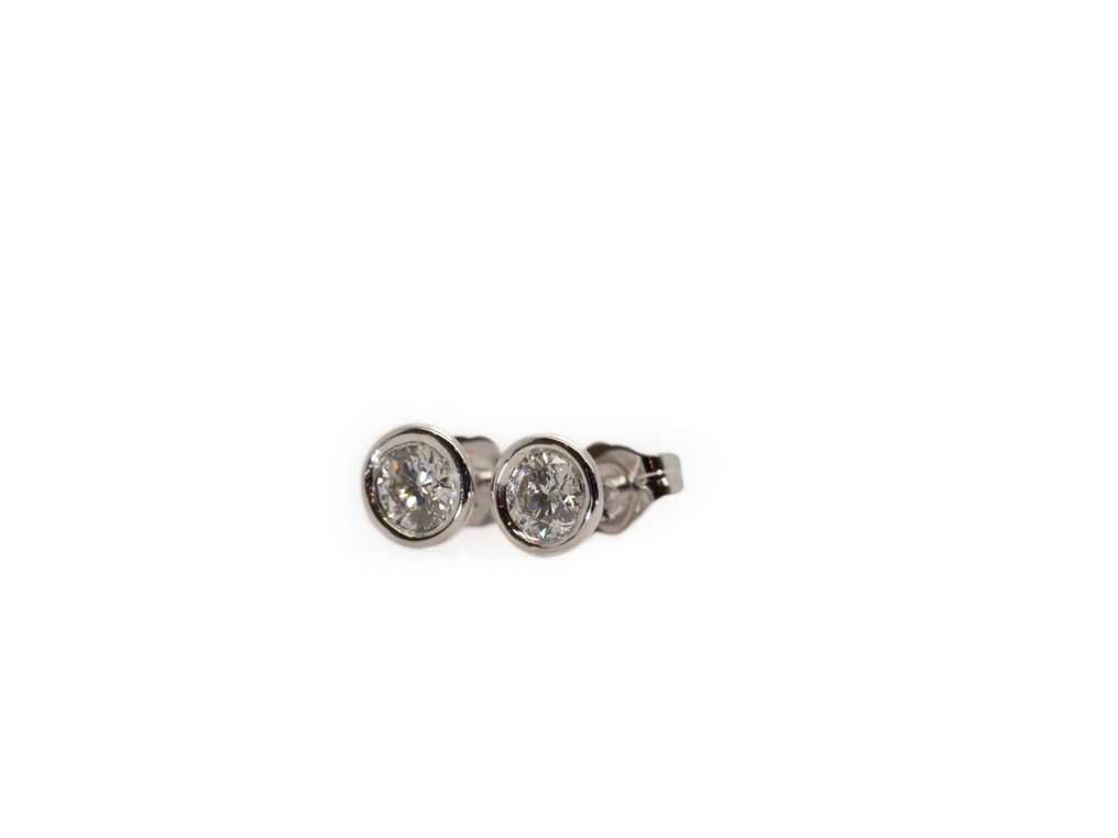 Boucles d'oreilles - 14 carats Or blanc -  0.48 tw. Diamant  (Naturelle)  #2.2