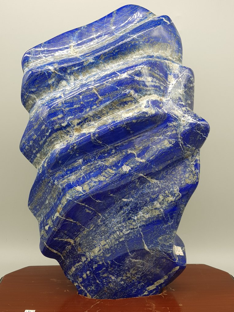 Lapislazuli Forma astratta - forma libera - levigata - pietra naturale - bellissima combinazione di colori - Altezza: 400 mm - Larghezza: 220 mm- 12.2 kg - (1) #4.3