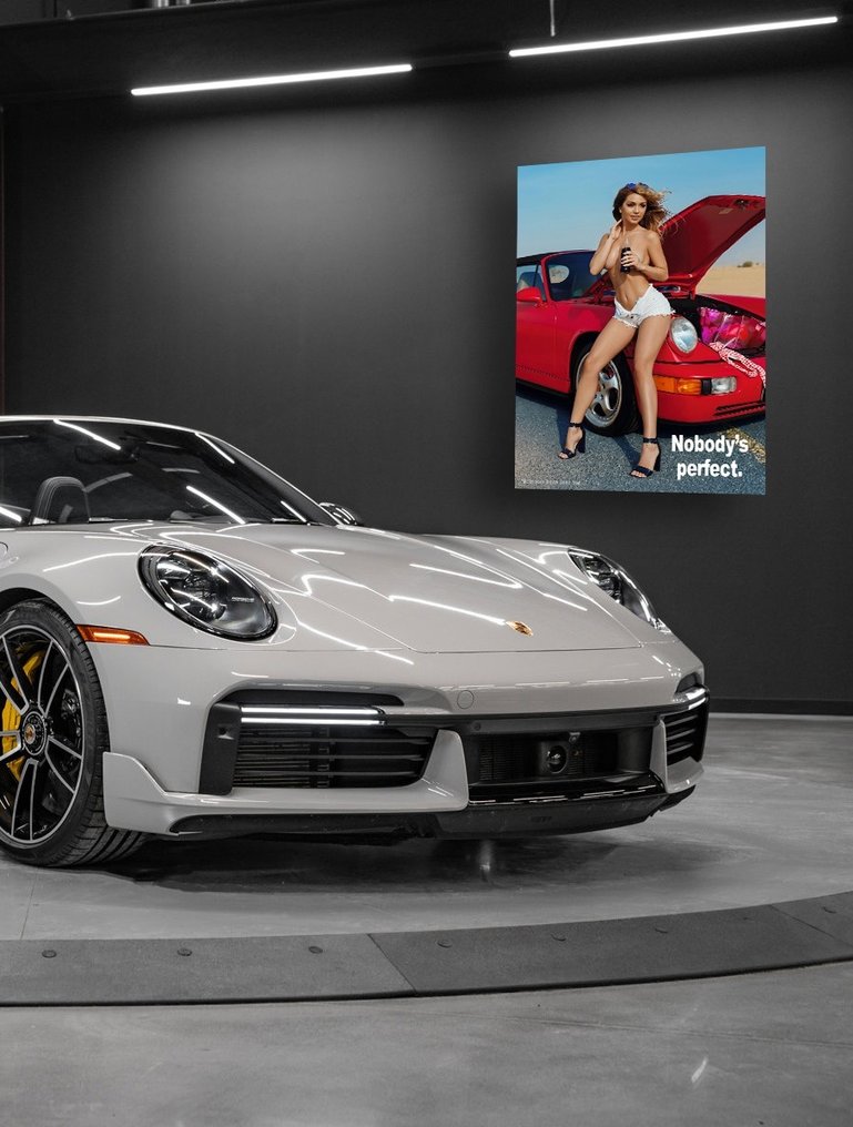 印在铝材上的广告——没有人是完美的…… - Porsche - 911/964 Type-Coke Pin-Up #2.1