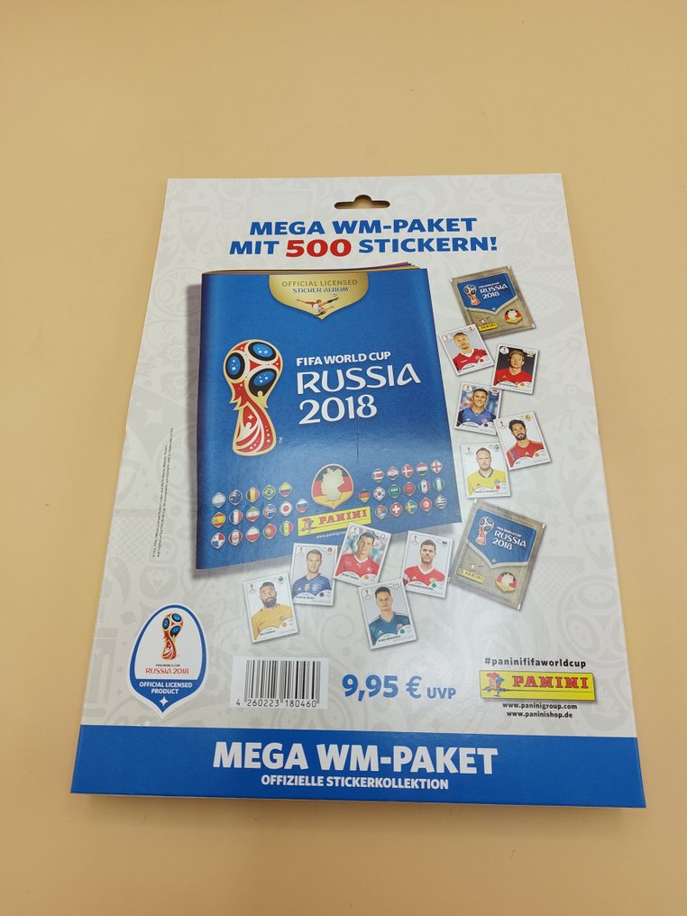 帕尼尼 Russia 2018 World Cup 莱昂内尔·梅西, 克里斯蒂亚诺·罗纳尔多 原版, Mega WM-Pack (Empty album + 100 packets) - FREE shipping! Sealed deck - 全新(M) #1.0