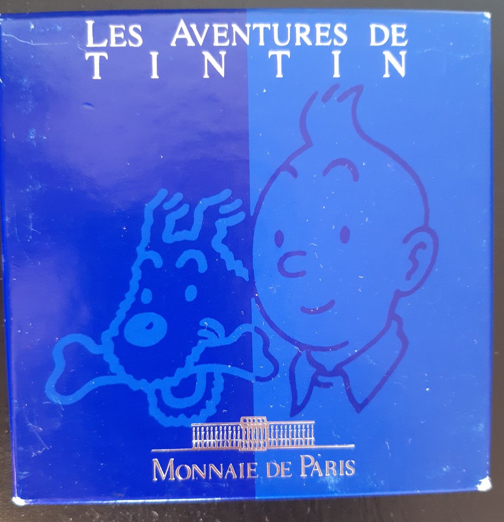 Tintin 1132 - Médaille en argent Monnaie de Paris - Tintin en Amérique - 1 Fiocco d'argento - Edizione limitata e numerata - 1993 #3.2