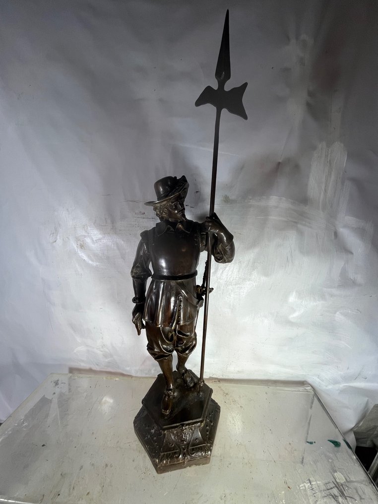 雕塑, Hallebardier - 72 cm - 黄铜色 #2.1
