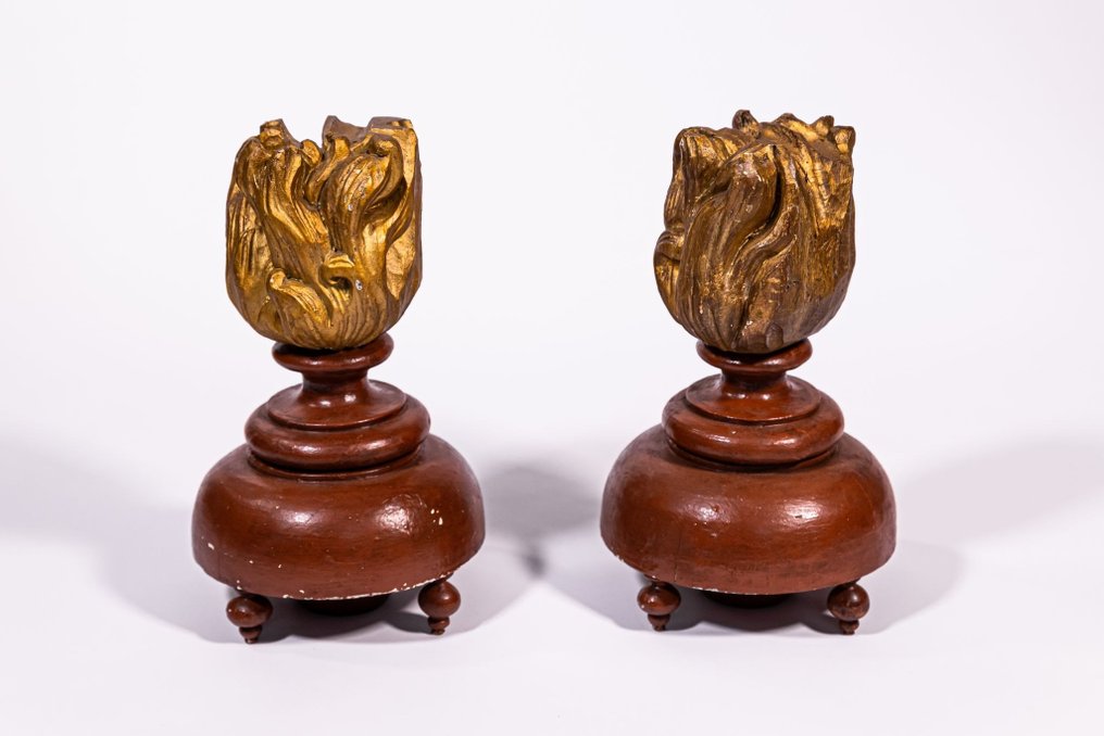 Træflamme (2) - Træ - 1850-1900 #1.0