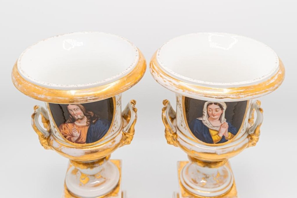 Vases en porcelaine de Bruxelles, XIXe siècle (2) - Porcelaine - 1850-1900 #1.0