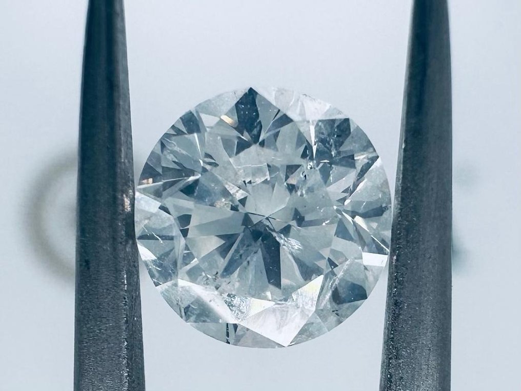 1 pcs Diamante - 1.14 ct - Brillante, Rotondo - G - I1 #2.1