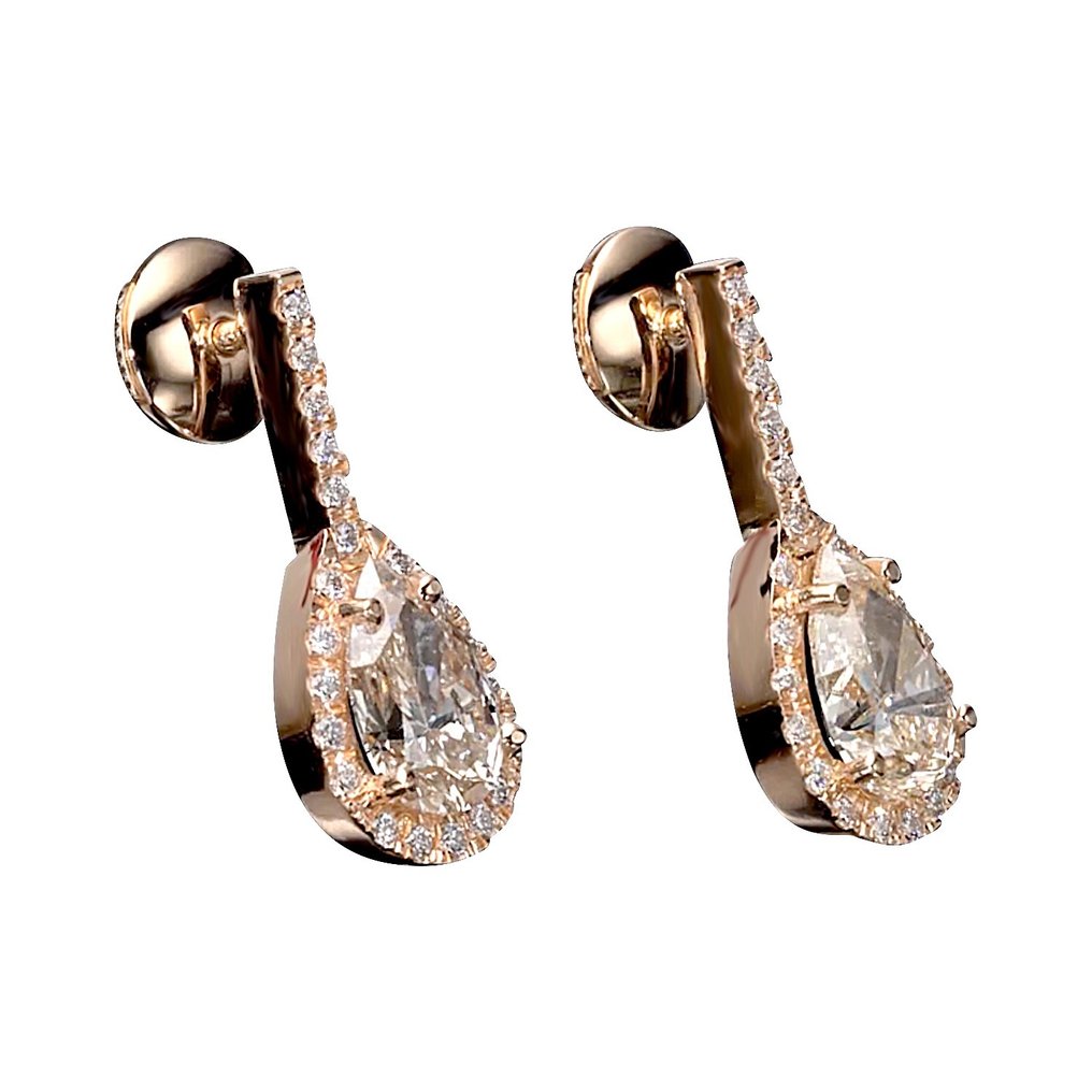 Drop earrings -  2.87ct. tw. Diamond  (Natural) #2.1