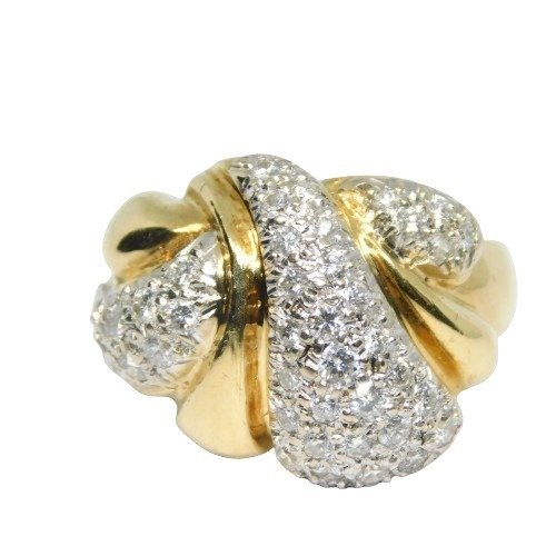 戒指 - 14K包金 黄金 钻石 #1.1