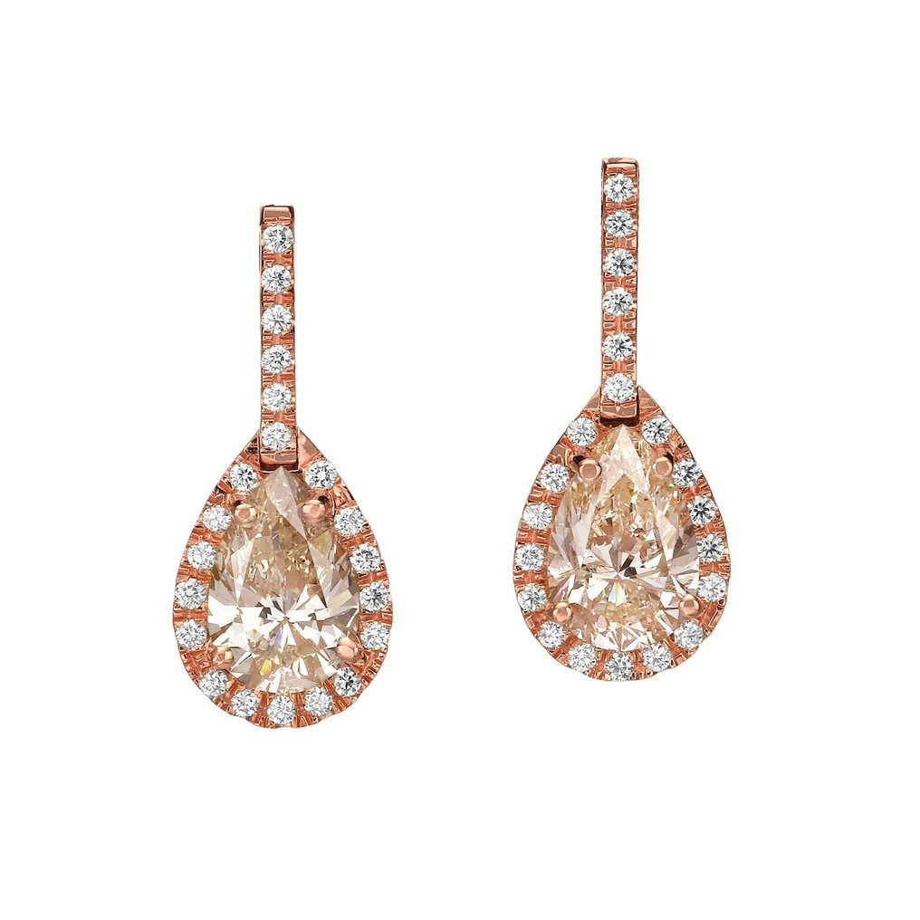 Drop earrings -  2.87ct. tw. Diamond  (Natural) #1.1
