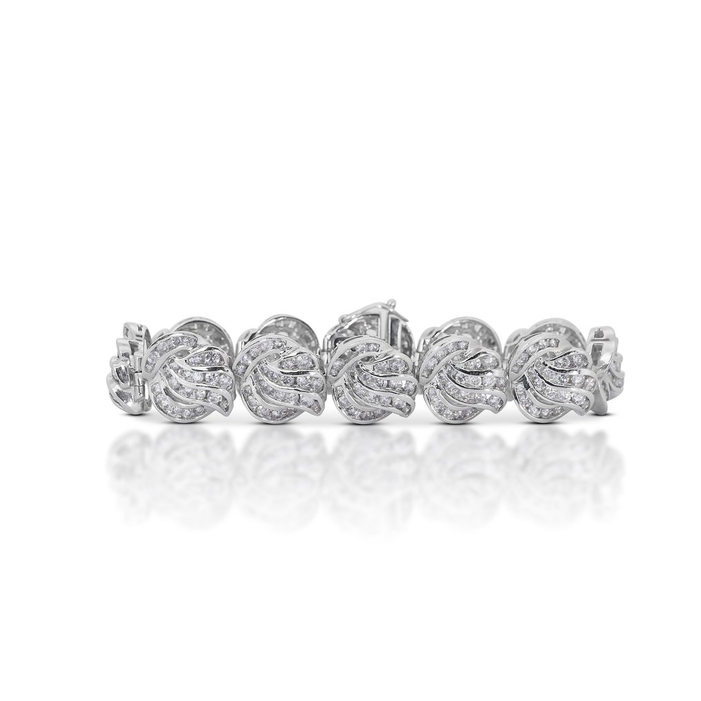 Bracelet - 14 carats Or blanc -  7.60ct. tw. Diamant  (Naturelle) #2.1