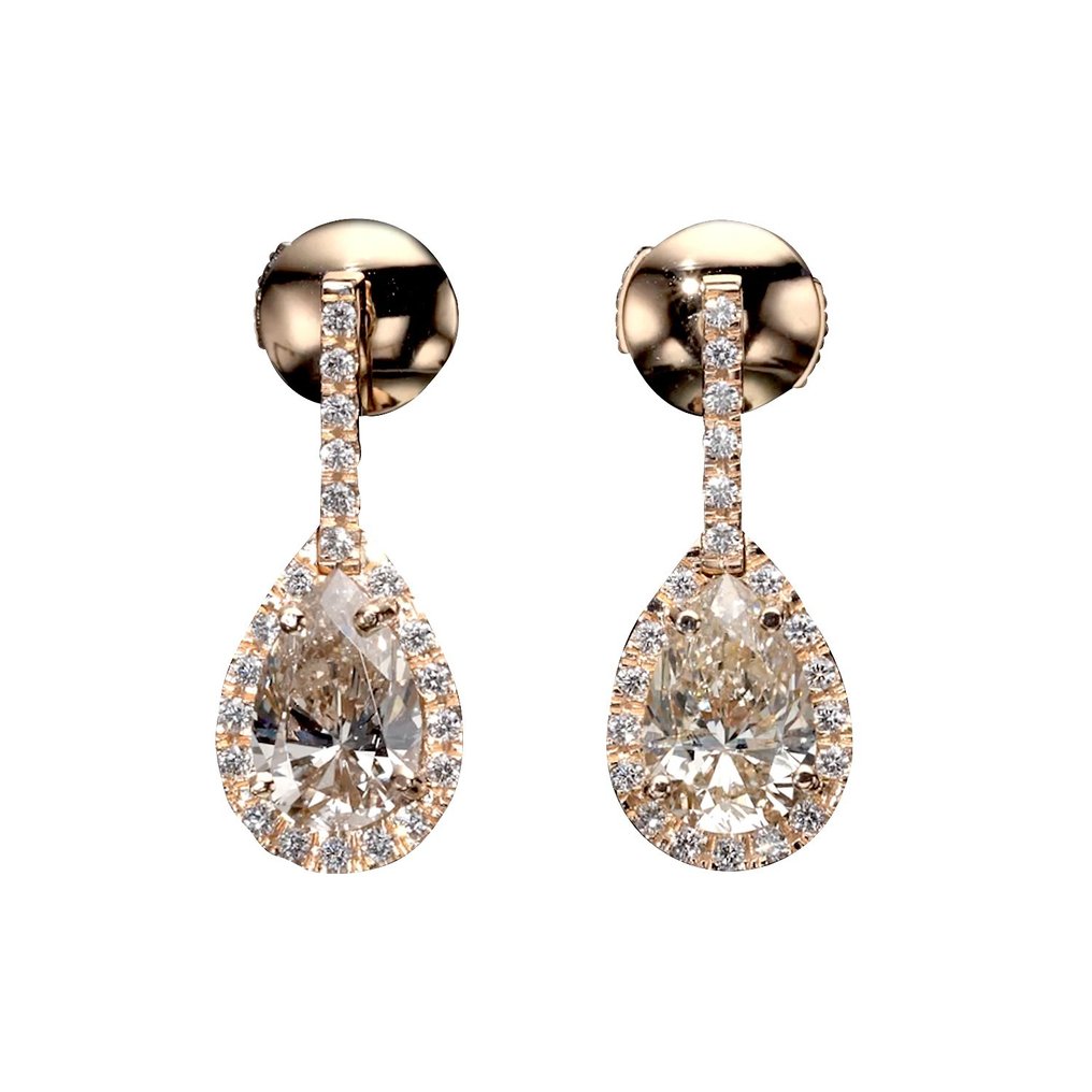 Drop earrings -  2.87ct. tw. Diamond  (Natural) #1.2