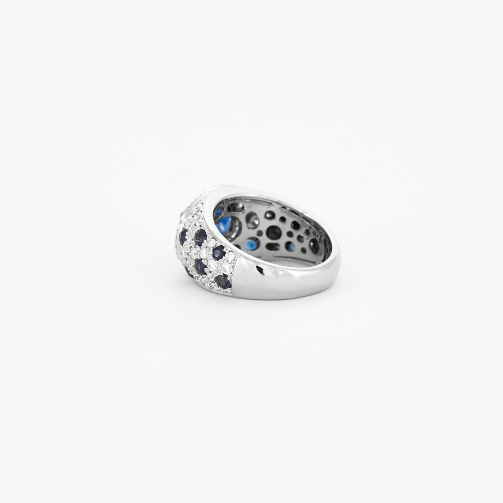 Ring Platina Saffier - Diamant #3.2