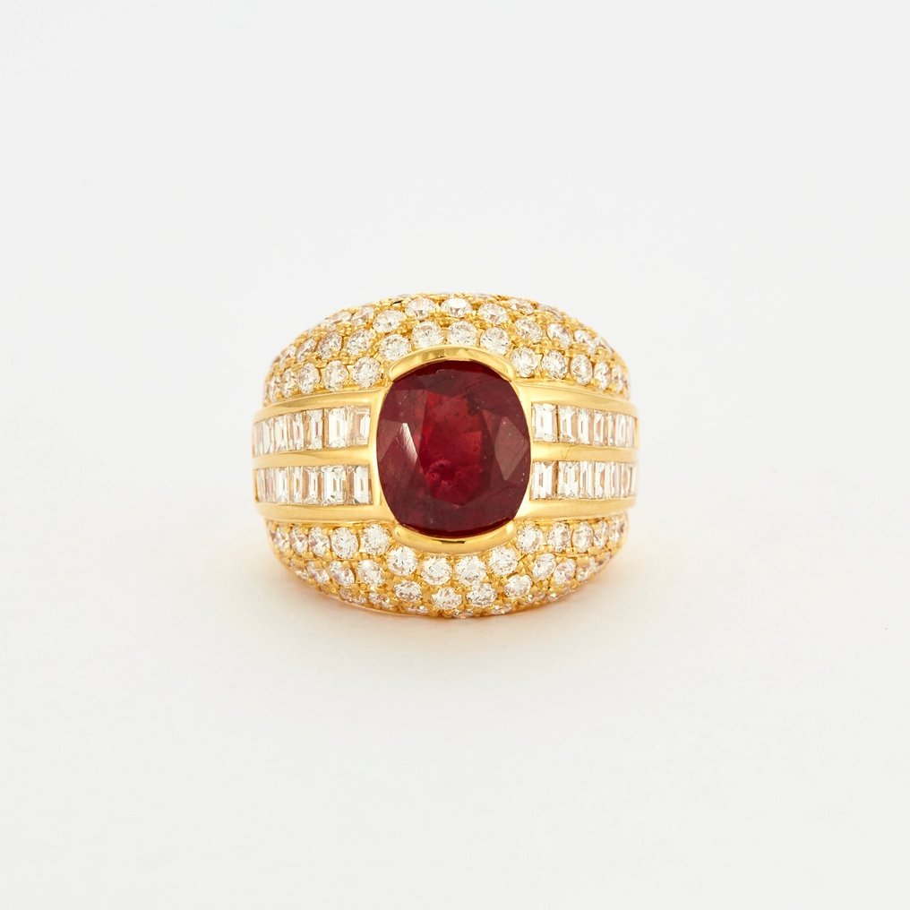 Ring White gold Ruby - Diamond #1.1