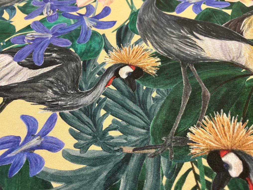 稀有且独特的花鸟图案棉面料 - 室内装潢面料  - 300 cm - 280 cm #3.1