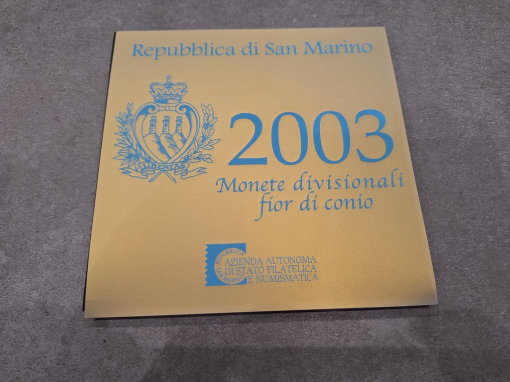 圣玛利诺. Year Set (BU) 2003 (incl. 5 euro plata)  (没有保留价) #1.0