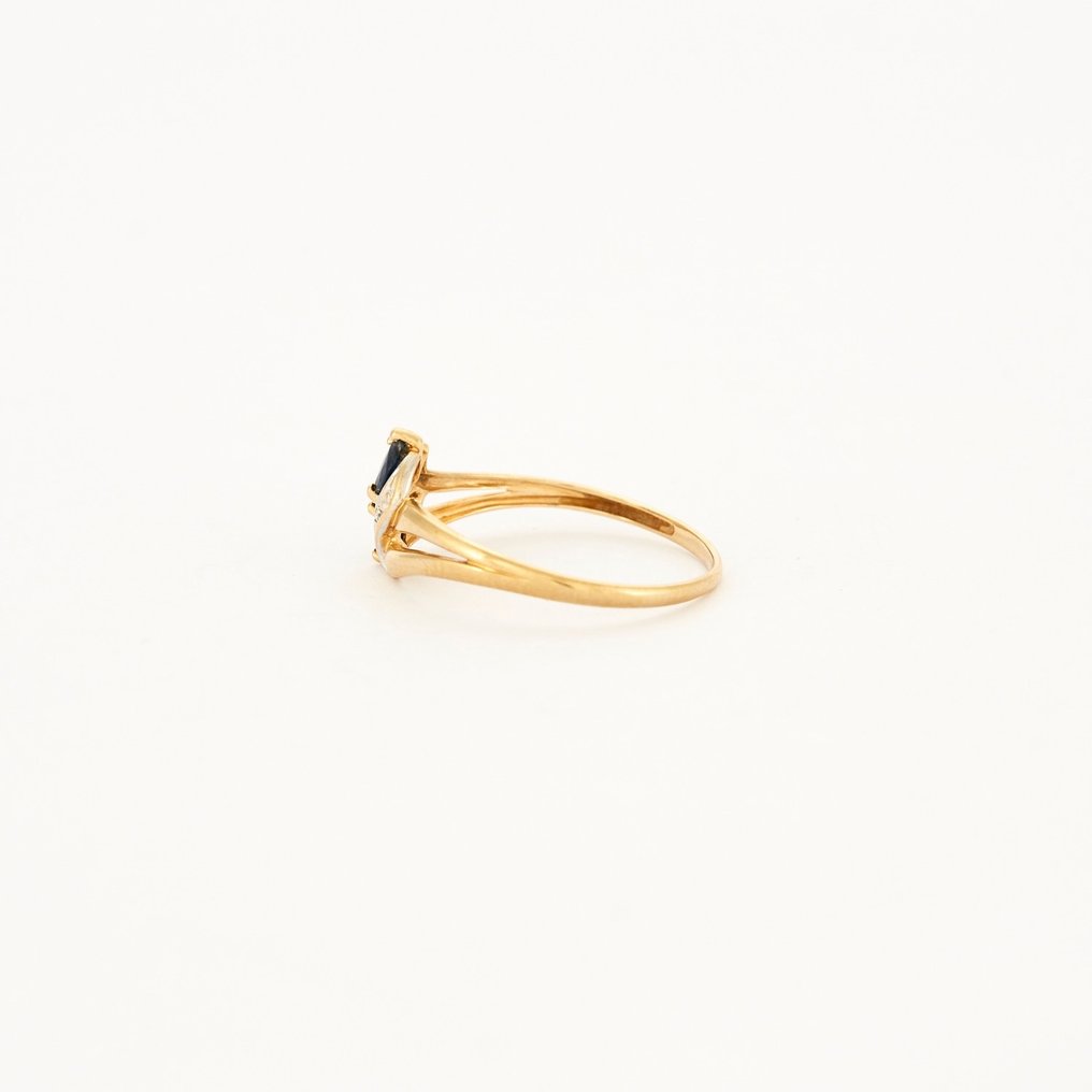 Ring Weißgold Saphir - Diamant #2.1