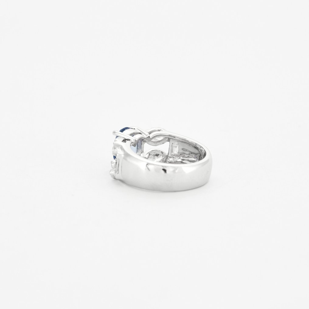 Ring Weißgold Saphir - Diamant #3.2