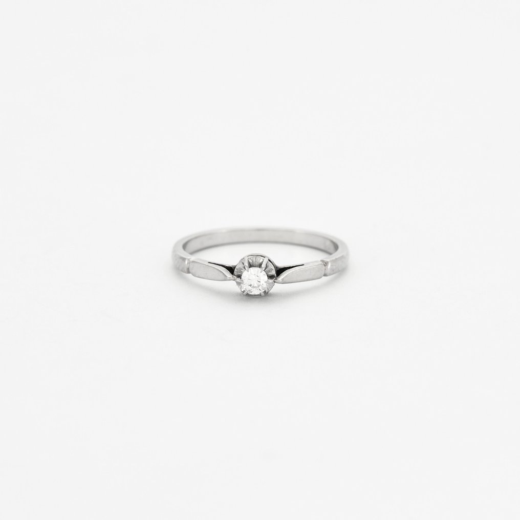 Ring Vittguld Diamant  (Natural)  #1.1