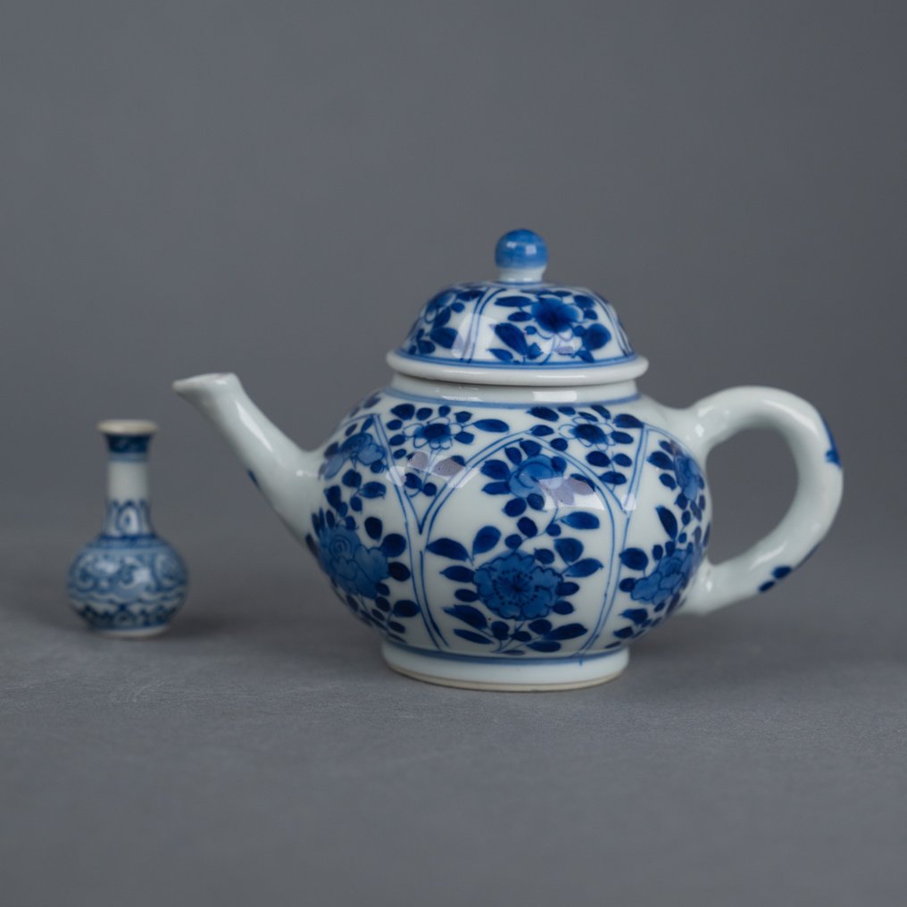 茶壶 - 高品质花卉茶壶 - 小且非常罕见！ - 瓷 #1.1