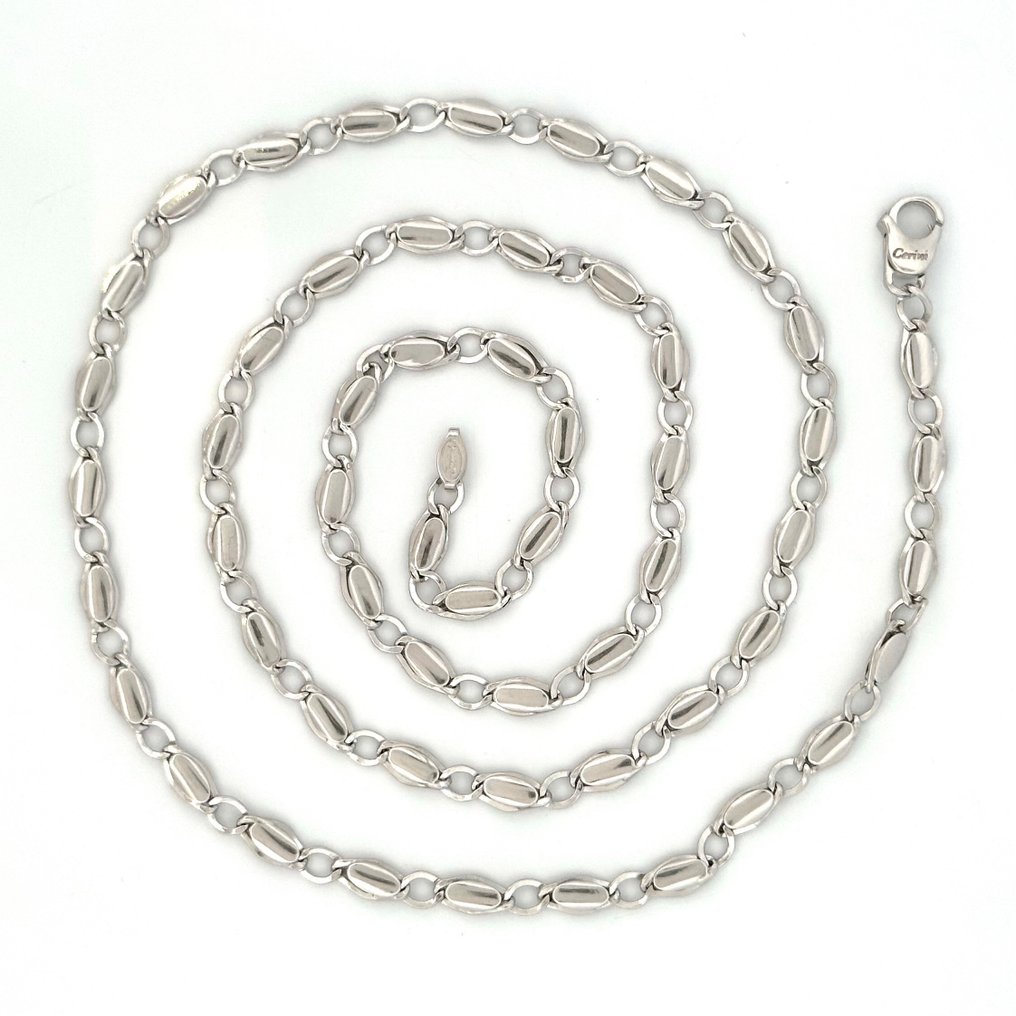 Collana oro bianco - 50 cm - 5.5 gr - 18 Kt - Halsband - 18 kt Vittguld #2.1