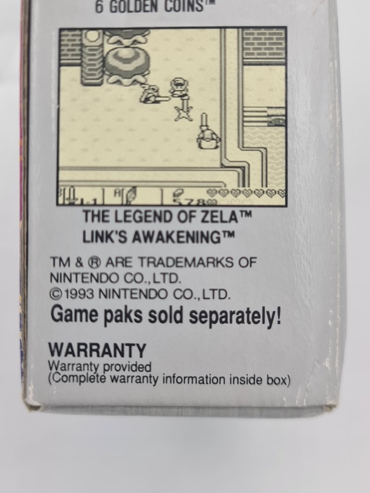 Nintendo - dmg-01 Rare Hard Box Still +RARE Registration card with guarantee.  legend of ZELA ERROR PRINT BOX. - Tv-spelkonsol - I originallåda #2.1