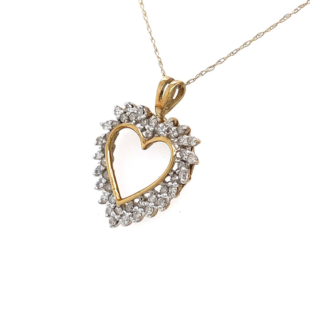 Halskette Gelbgold Diamant  (Natürlich) #2.1