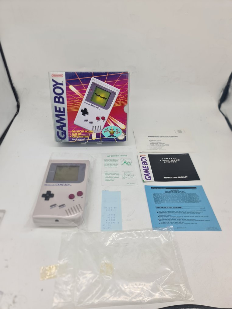 Nintendo - dmg-01 Rare Hard Box Still +RARE Registration card with guarantee.  legend of ZELA ERROR PRINT BOX. - Videopelikonsoli - Alkuperäispakkauksessa #1.1
