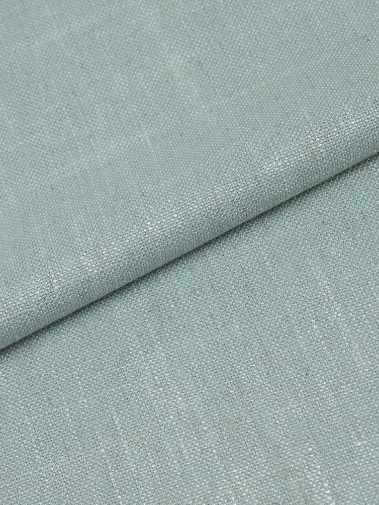 Einrichtungsstoff Country in Mischleinen - Blasses Turchese - Polsterstoff  - 5 m - 1.4 m #2.1
