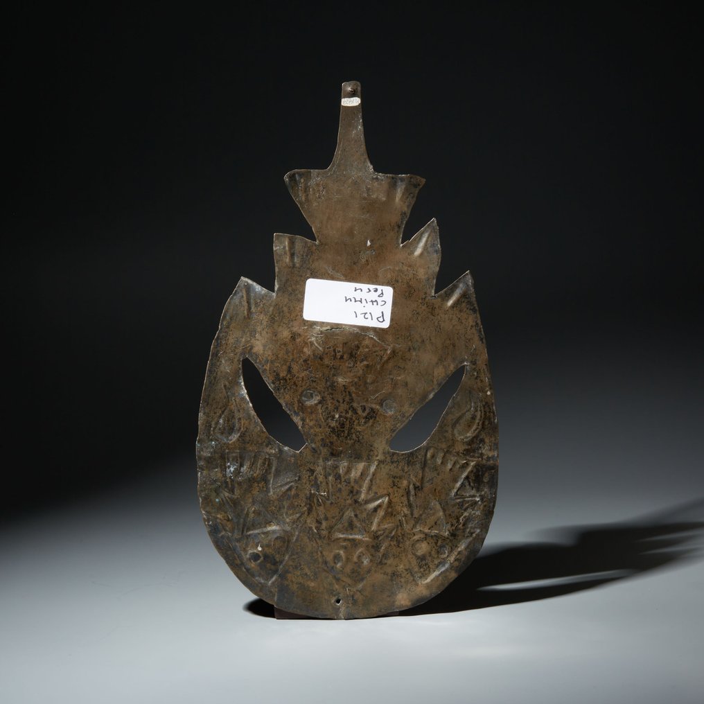 Inca Ezüst Tupus. 1100-1400 i.sz. 24,4 cm magas. Spanyol behozatali engedély. #1.2