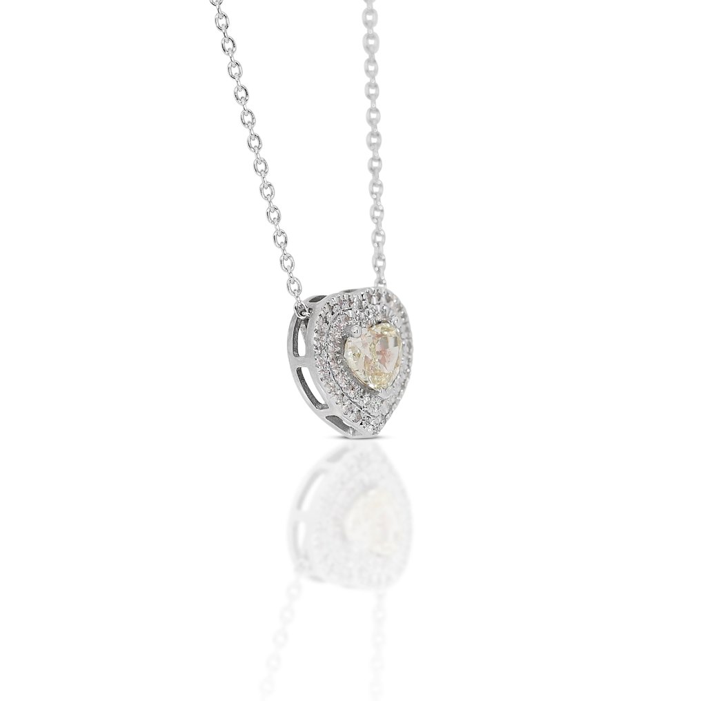 Collana con ciondolo Oro bianco Diamante - Diamante #2.1