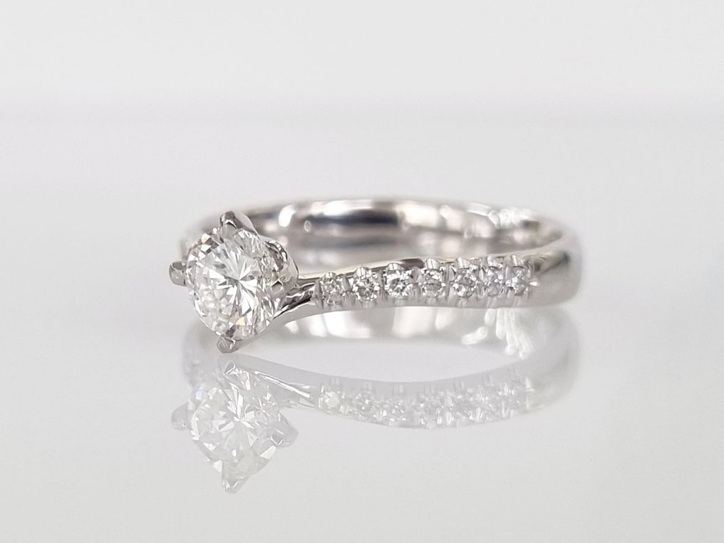 Inel de logodnă Aur alb Diamant #3.1