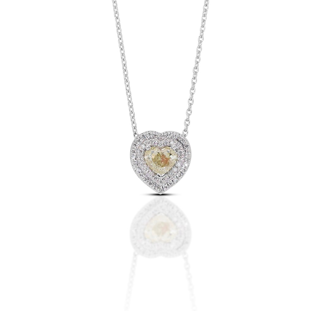 Collana con ciondolo Oro bianco Diamante - Diamante #1.1