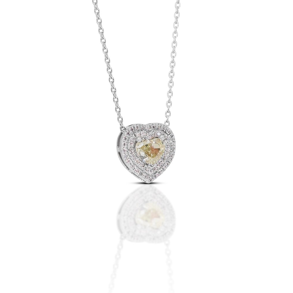 Collana con ciondolo Oro bianco Diamante - Diamante #1.2
