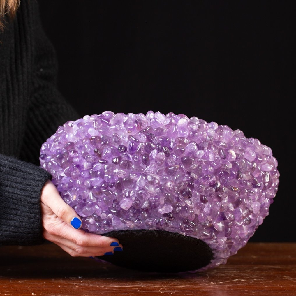 M.A.G. Design - Amethyst crystals precious bowl Tumbled Amethyst crystals - Height: 33 cm - Width: 33 cm- 7300 g #2.1