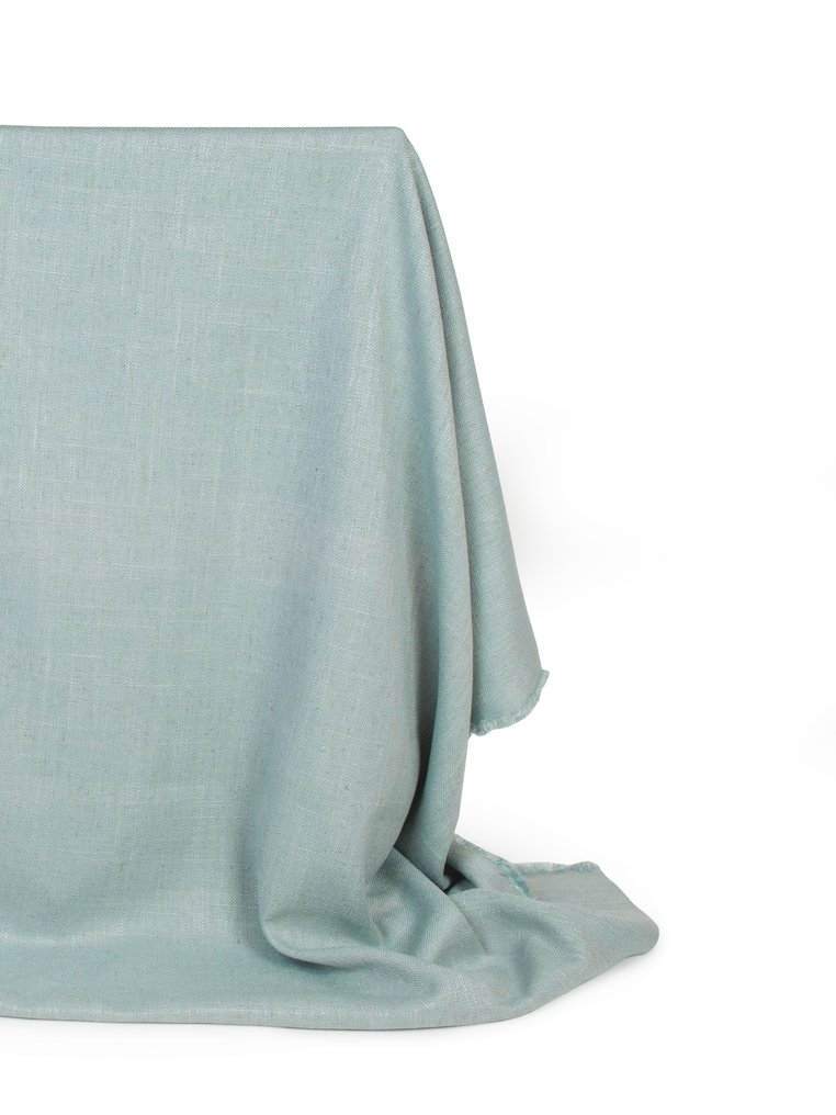 Einrichtungsstoff Country in Mischleinen - Blasses Turchese - Polsterstoff  - 5 m - 1.4 m #1.0