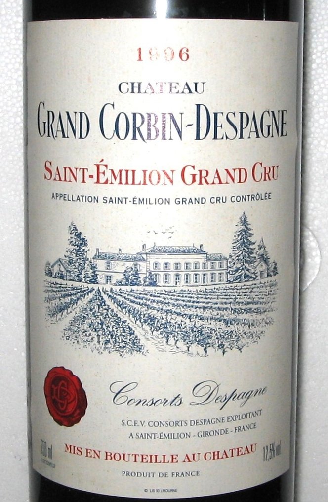 1996 Château Grand Corbin Despagne - Saint-Émilion Grand Cru - 6 Bottiglie (0,75 L) #2.1