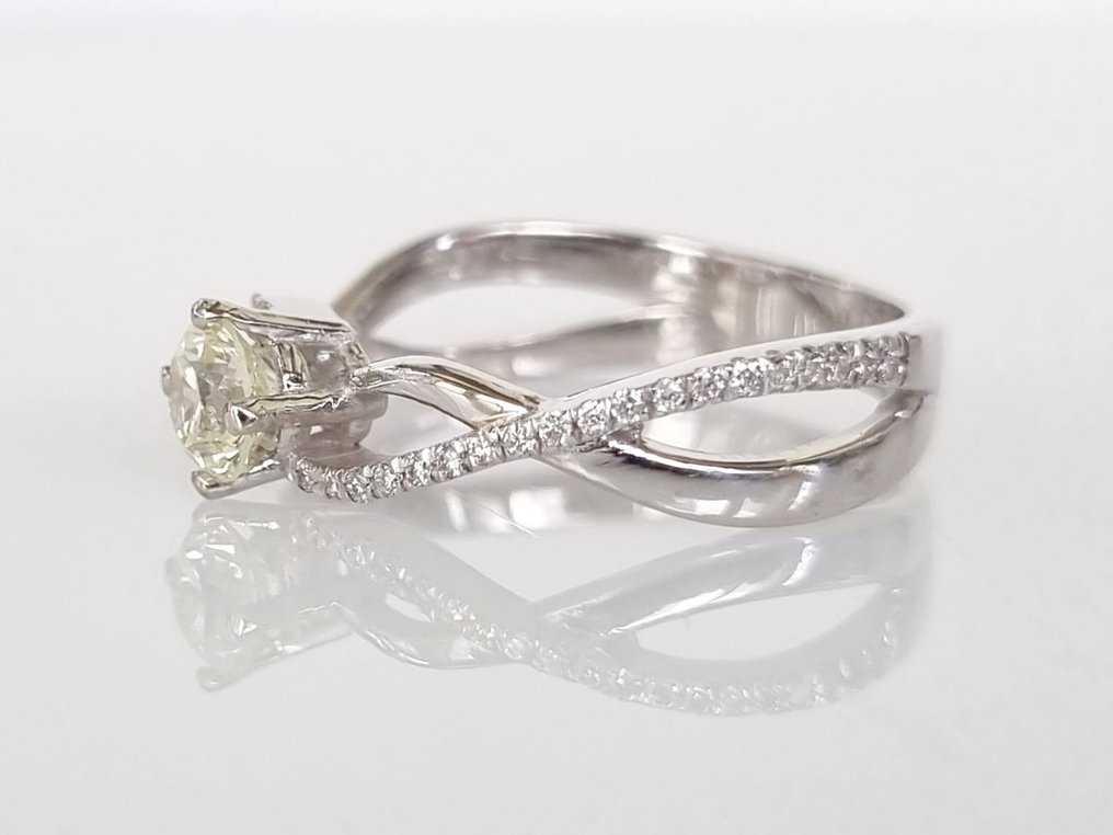 Anel de noivado Ouro branco Diamante #2.2