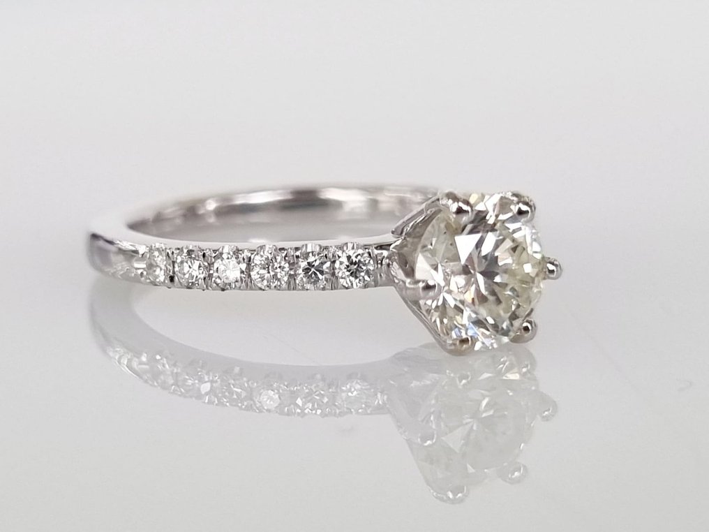 Pierścionek zaręczynowy Białe złoto Diament #2.1