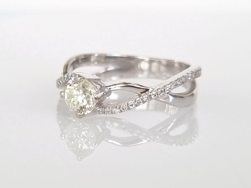 Förlovningsring Vittguld Diamant #3.2