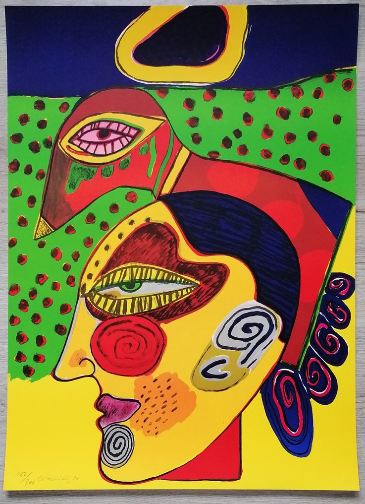 Corneille (1922-2010) - CORNEILLE "VROUW MET VOGEL" serigraph signed/numbered - beautiful work of #corneille #1.0